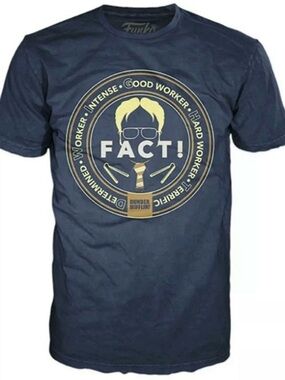 [UNISEX] Funko The Office Dwight Schrute FACT! Graphic T-Shirt Small TV Show Tee